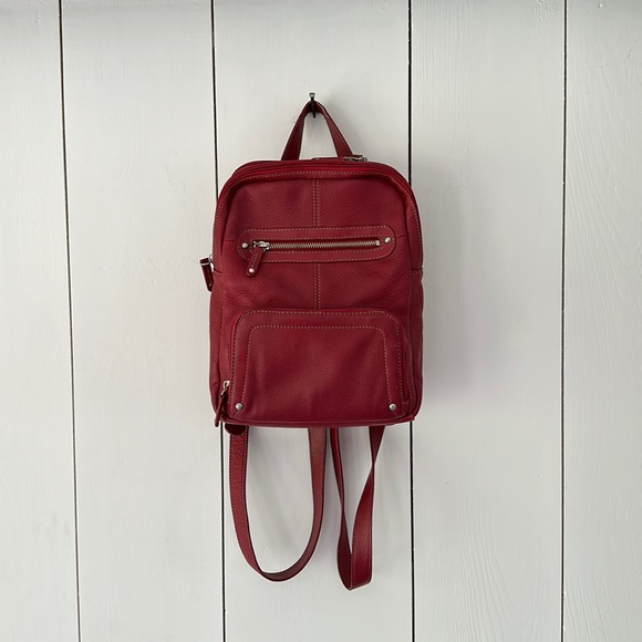Wilsons Leather Handbags - Wilsons Leather Red Leather Backpack